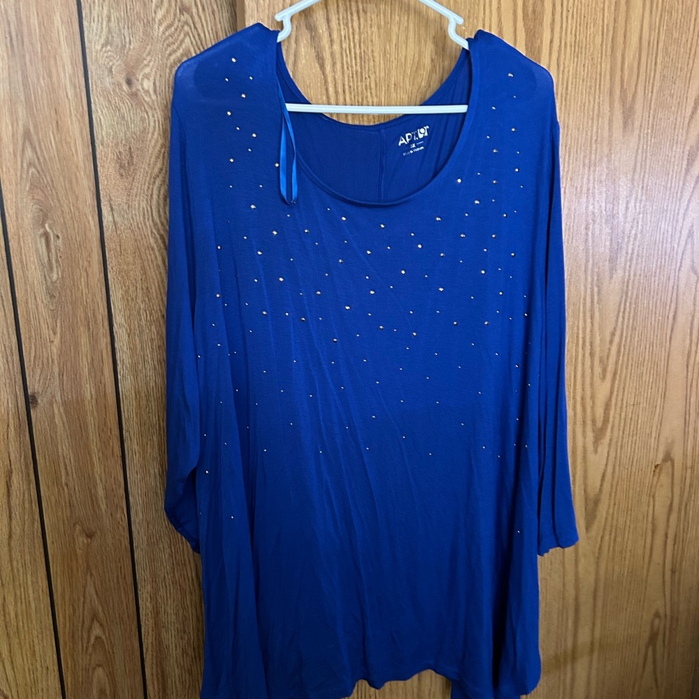 Apt.9 blue tunic 3x